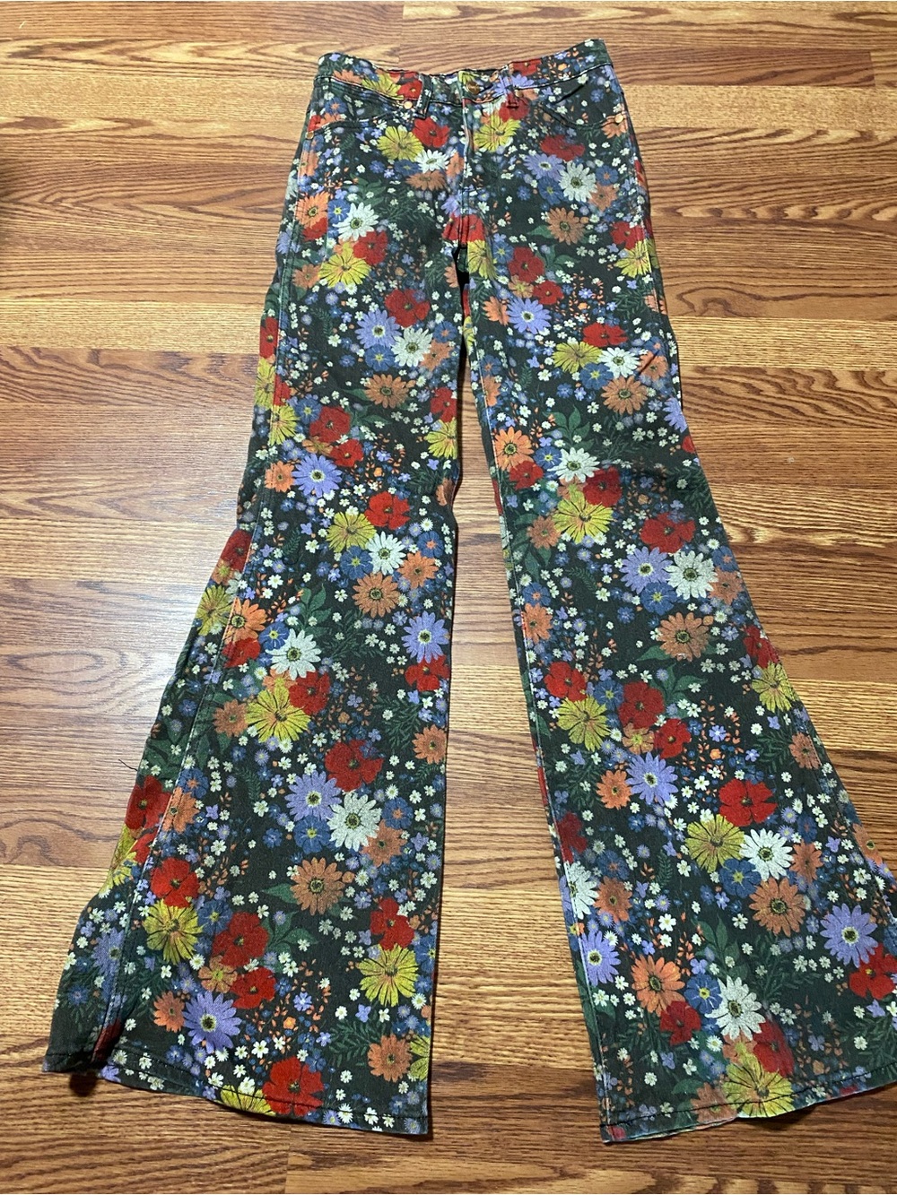 WranglerWanderer Floral Wide Leg High Rise Flare Jeans